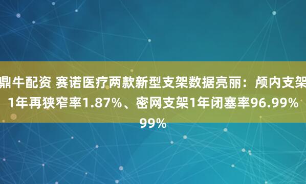 鼎牛配资 赛诺医疗两款新型支架数据亮丽：颅内支架1年再狭窄率1.87%、密网支架1年闭塞率96.99%