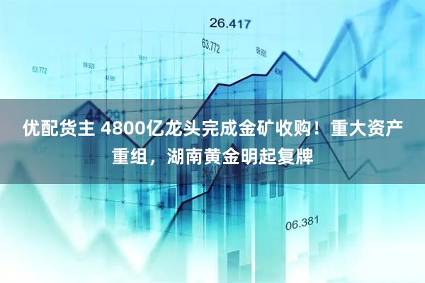 优配货主 4800亿龙头完成金矿收购！重大资产重组，湖南黄金明起复牌